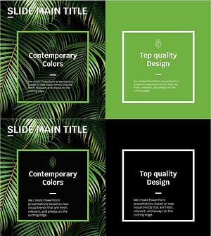 트렌드 컬러 와이드 템플릿 사각형 다이어그램