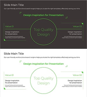 Green & Gray Template Wide Diagram8