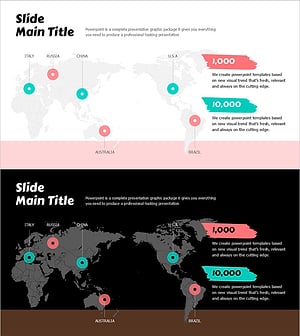 Spring Pastel Wide PowerPoint Template Map
