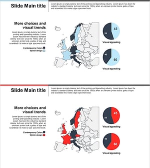 유럽지역 조사 파이형 원그래프 – 시장 분석과 전략