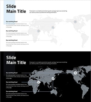 심플 디자인 트렌드 와이드 PPT 지도