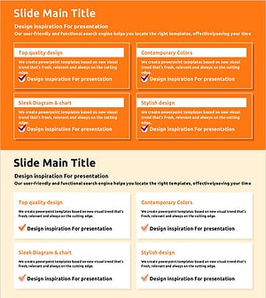 Orange Square Text Box Presentation Template