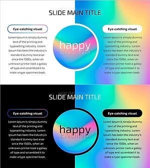 홀로그램 와이드 PPT 설명 슬라이드 – 비즈니스 아이디어 도출