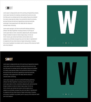 심플 & 모던 와이드 PPT SWOT 분석 - 직관적이고 명확한 시각화