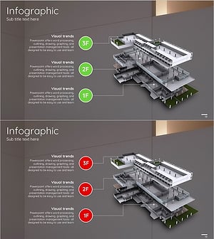 3D Building Mockup and Floor Analysis Slide