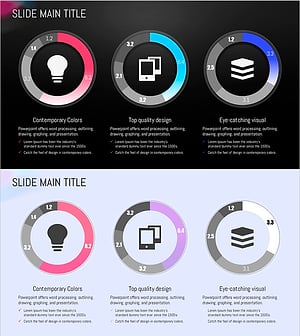 Circular Gradient Wide Template Donut Chart2 – Visualizing Market Analysis and Operational Plans