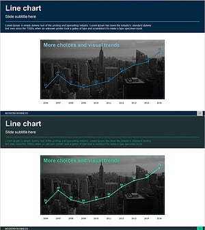 도시 배경 꺾은선 그래프 – 시장 동향 분석