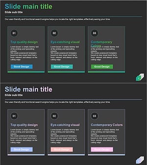 그라데이션 목표 다이어그램 - 비즈니스 성장 비전을 시각화