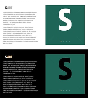 SWOT 분석을 위한 심플 & 모던 와이드 PPT 템플릿