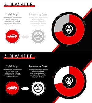 심플 자동차 도넛차트로 제품 소개 – 세련된 디자인과 발언적 요소