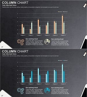 사무용품 테마 경쟁사분석 막대 그래프