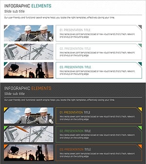 Building Process List Slide Template – Innovative Visualization