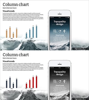 Competitor Analysis Graph & Mobile Phone Mockup – Snapshot of Market Trends