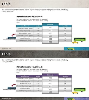 교통 사업 매출 및 수익 테이블 – 재무계획 분석