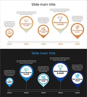 다이어그램을 활용한 도트패턴 와이드 PPT 템플릿