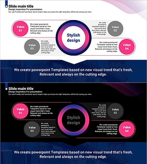 곡선 테마 보라색 템플릿 다이어그램 – 제품/서비스 소개에 최적화