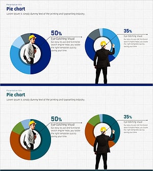 공사 현장 도넛형 차트 – 시장 점유율 시각화