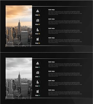 비즈니스 목표 설정을 시각화하는 4단계 슬라이드