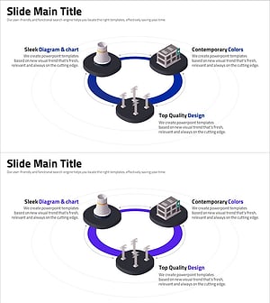 다이어그램과 차트를 활용한 프레젠테이션 슬라이드 – 혁신과 효율성