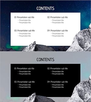 PPT 템플릿 – 콘텐츠 구성을 직관적으로 전달하는 슬라이드