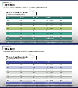 그린 퍼플 소요자금 계획 테이블표 – 재무 효과성을 강조