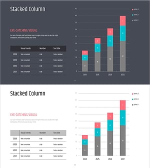 Simple PPT Wide Template Vertical Bar & Table