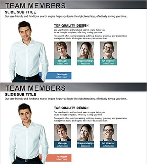 대표자 & 최고의 팀원 프로필 슬라이드 템플릿