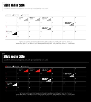 모던 와이드 PPT 일정표 – 사업 추진 계획 시각화