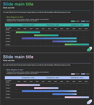 그라데이션 테마 일정 계획표 – 사업 추진 전략 도구