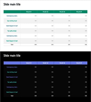 세련된 다이어그램과 차트 디자인