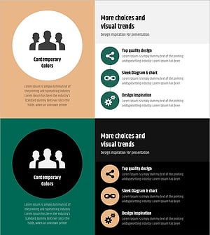 심플 & 모던 와이드 PPT 아이콘&텍스트2 – 사업 추진 방향을 시각화