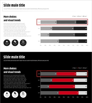 Modern Wide PowerPoint Template Segmentation Horizontal Bar Chart – Market and Performance Analysis