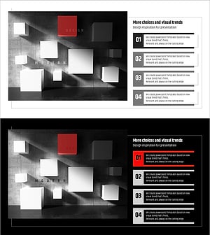 모던 와이드 파워포인트 템플릿 스텝 다이어그램