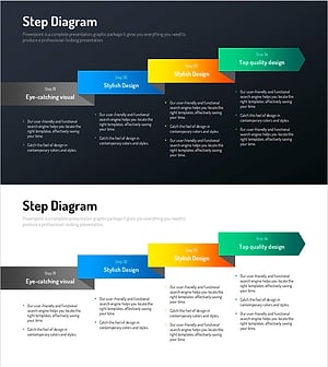 Infographic Design Wide Template Step Diagram