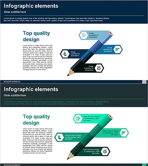 연필 모양 다이어그램 – 사업 소개의 클러스터