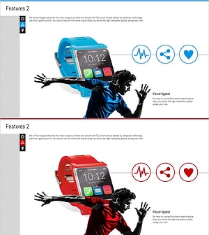 스마트 워치 기능을 강조한 프레젠테이션 – 혁신과 건강
