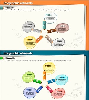색연필을 활용한 중심이 없는 확산 다이어그램