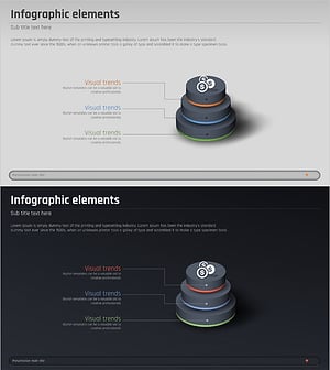 마케팅목표 층상 3D 다이어그램 – 전략적 목표 시각화