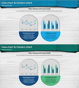 알약 모양 꺾은선그래프 및 막대그래프 – 시장 분석의 필수템