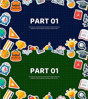 체크패턴 스쿨 템플릿 간지 – 섹션 슬라이드 01