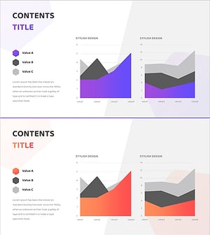 경쟁사 분석 영역형 그래프 – 시장 우위 시각화
