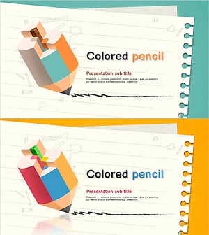 색연필 노트 템플릿 표지 – 창의적인 디자인