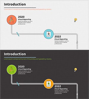 연혁 다이어그램 필기구 일러스트 템플릿 – 비주얼의 매력을 담은