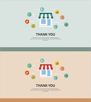 인터넷 쇼핑 템플릿 엔딩 표지 – 감사의 메시지