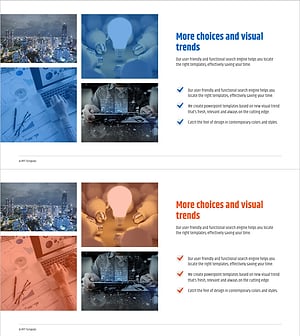 프로그램 소개 슬라이드로 비즈니스 개요 시각화