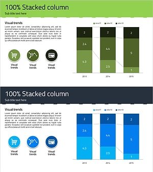 시장 분석 및 동향 초록 남색 – 시장 동향을 선명하게