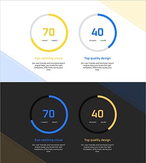 블루 옐로우 개발현황 원형 그래프