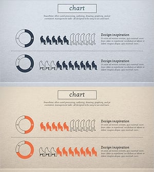 Old Man Silhouette Donut Circle Graph – Customer Analysis