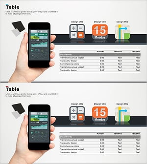 자사 모바일 앱 구성내용 분석표 – 심플한 데이터 시각화