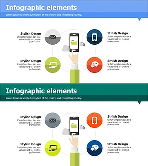 네트워크 서비스 특성을 설명하는 인포그래픽 슬라이드